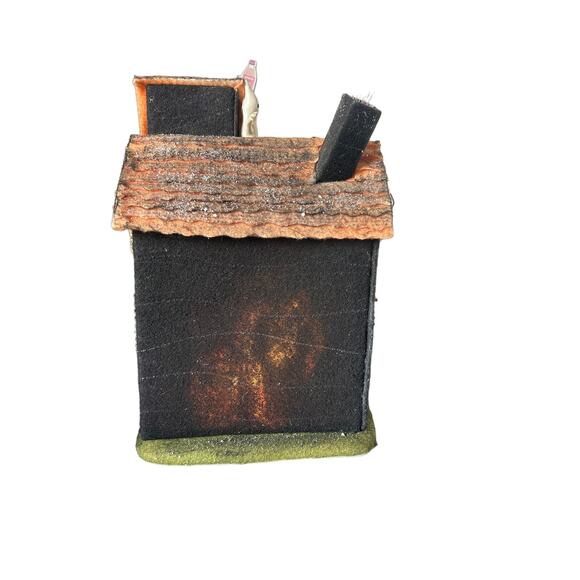 Vintage Department 56 Fiber Optic Haunted House Ghost Bats Lights Up Working - Picture 10 of 12